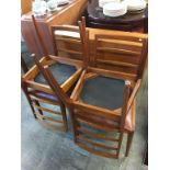 A G Plan teak drop leaf table and four chairs