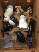 Pair of Beswick pot dogs, Sylvac dogs etc.