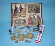 Victorian scrap book, various watches etc.