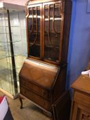 Walnut bureau bookcase