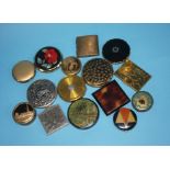 Powder compacts including; Yardley England, Regent, Vogue Vanity, Tortoiseshell etc.