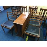 A G Plan teak table and four G Plan chairs