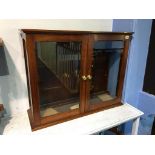 Mahogany two door glazed cabinet