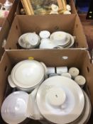 Three boxes including Thomas dinner china