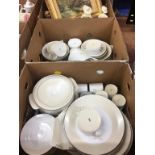 Three boxes including Thomas dinner china