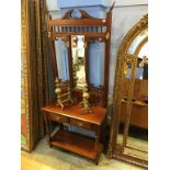 Reproduction mahogany hallstand