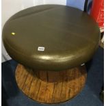 Converted cable reel stool