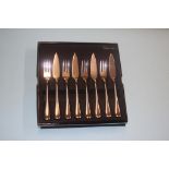 Boxed set of Robert Welsh fish cutlery