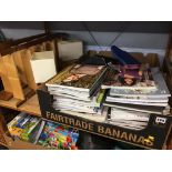 Shelf of assorted including knitting magazines etc.