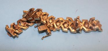 A 9ct gold bracelet, weight 15.3 grams