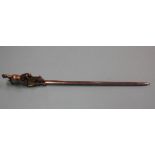 A silver letter opener, the handle modelled as a Jockey on a Horse, Cornelius Joshua Vander,