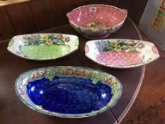 Four Maling bowls