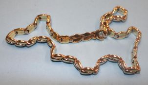 A necklace, stamped 'DE 375', 53.9 grams