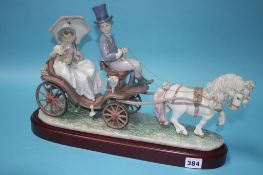 A large Lladro group 'Through the Park', with box