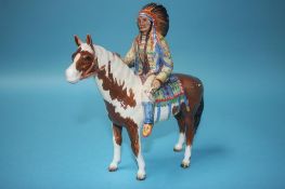 A Beswick North American Indian Chief on horseback, model 1391, 21cm high