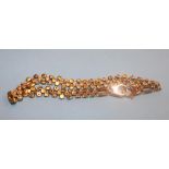 An 18ct gold bracelet set with diamonds, weight 21.2 grams ( stamped 750)