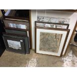 Collection of antique maps and various prints