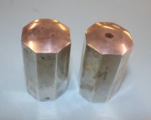 Silver salt and pepper pots, 5 oz