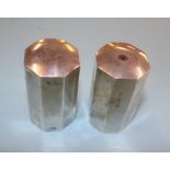 Silver salt and pepper pots, 5 oz