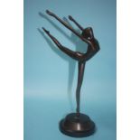 A bronze sculpture of a ballerina, 35cm high