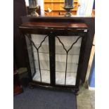 A mahogany china cabinet