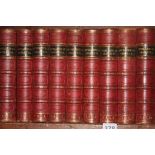 Twelve volumes, 'The Intellectual Observer', board and leather bound