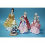 Six various Royal Doulton figures