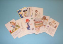 Collection of 20 Mabel Lucie Atwell postcards, mostly Valentines
