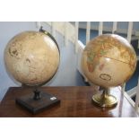 Two Terrestrial globes