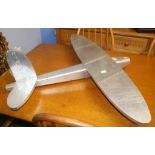 An aluminium clad model plane