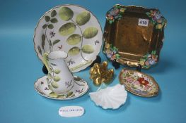 A Herend gold duck, a quantity of Royal Worcester etc.