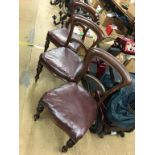 Set of three Victorian mahogany chairs
