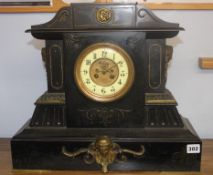 A slate mantle clock