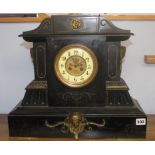 A slate mantle clock