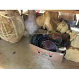 Box of assorted, various lamps etc.