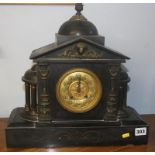 A slate mantle clock