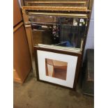 Various gilt framed mirrors and prints