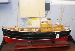 A model fishing boat, 77cm long