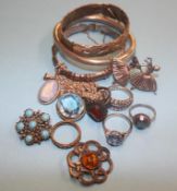 Bag of assorted silver jewellery