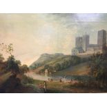 19th century, oil on canvas, unsigned, 'View of Durham Castle and Cathedral', 60 x 90cm