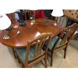 Parker Knoll teak table and four chairs