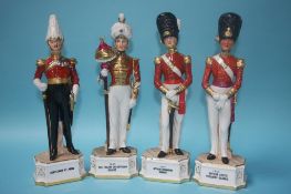 A set of four Continental military figures in dress uniform