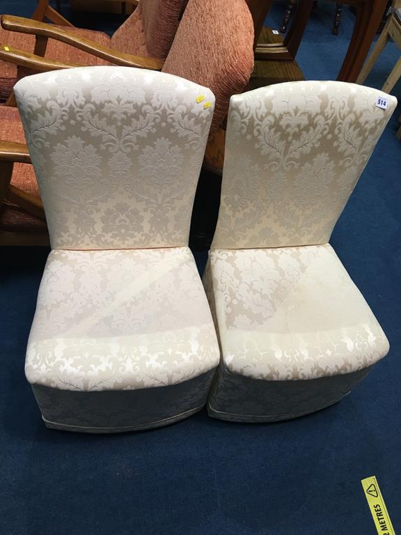 Pair of cream bedroom chairs