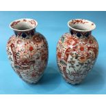 A pair of Imari vases