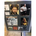 Collection of Eric Clapton autographs, framed and mounted