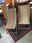 Two deck chairs