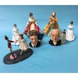 Quantity of Royal Doulton figures and Character jugs