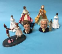 Quantity of Royal Doulton figures and Character jugs