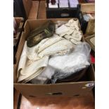 Box of assorted including Linen and Lace etc.