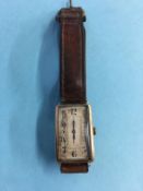 Gents 9ct wristwatch, dial unsigned